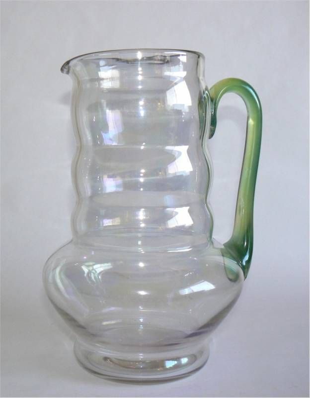 DUNBAR DEPRESSION GLASS ICED TEA LEMONADE PITCHER JUG  