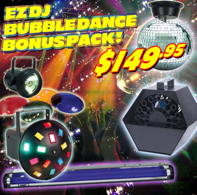 BUBBLE MACHINE MIRROR BALL DANCE LIGHT +MORE DJ PARTY  