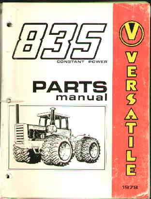 Versatile 835 4WD Tractor Parts Manual  