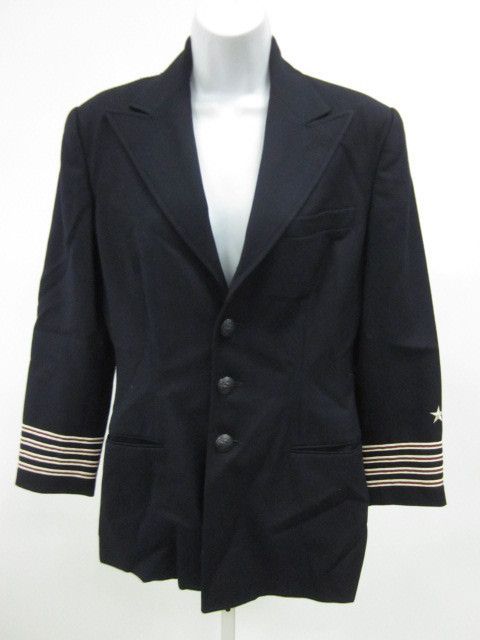 RALPH LAUREN Navy Blue Red White Stripe Blazer Sz 6  