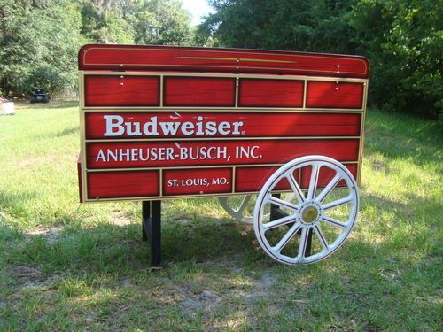 BUDWEISER DISPLAY CART RARE COOL DEN OR BAR   