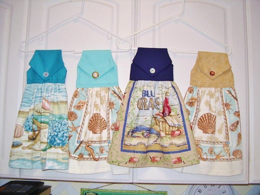 Hanging Kitchen Towels NAUTICAL/BEACH THEMES   Handmade  