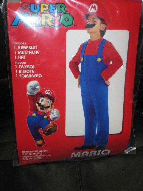 NEW Child Dress Up Mario Brothers Costume Mario Luigi Wario Waluigi 