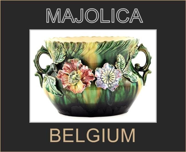 1991/ART NOUVEAU MAJOLICA PLANTER ca.1900.  