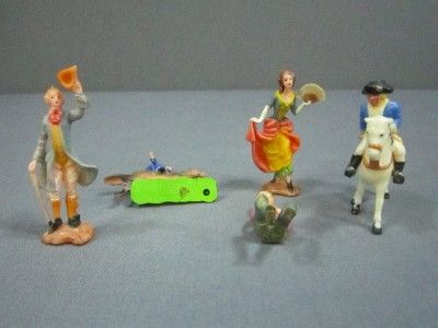 VINTAGE MINIATURE COLONIAL FIGURES GEORGE WASHINGTON PAUL REVERE 