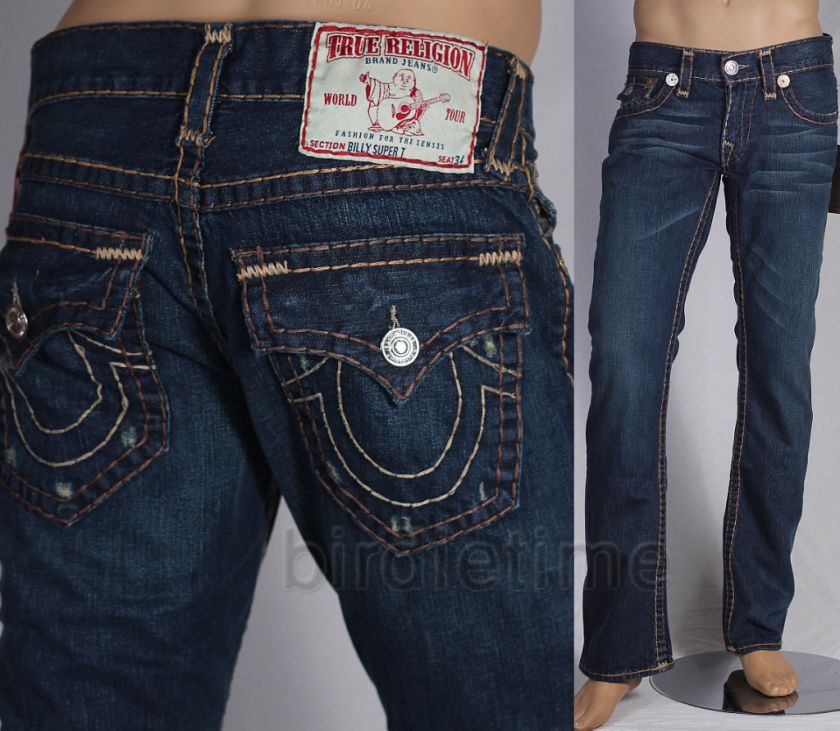 319 NWT TRUE RELIGION JEANS BILLY SUPER T VIGILANTE  