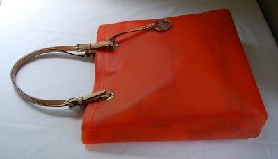 168 Michael Kors Jet Set Jelly Large Tote Tangerine  