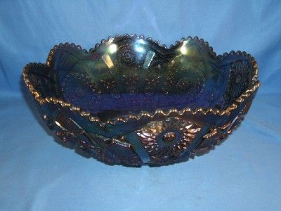 Vintage Imperial Hobstar Purple Carnival Glass 10 Bowl  