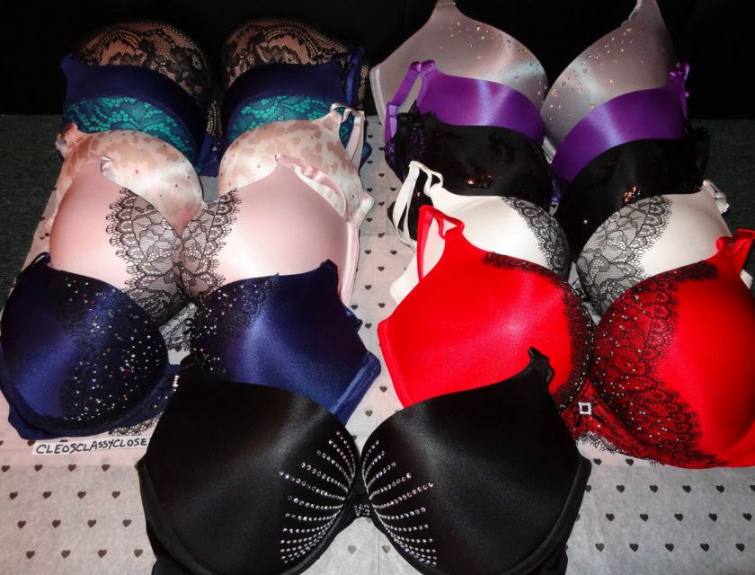  Miraculous Bombshell Padded Push Up Bra NEW COLORS Sparkly  