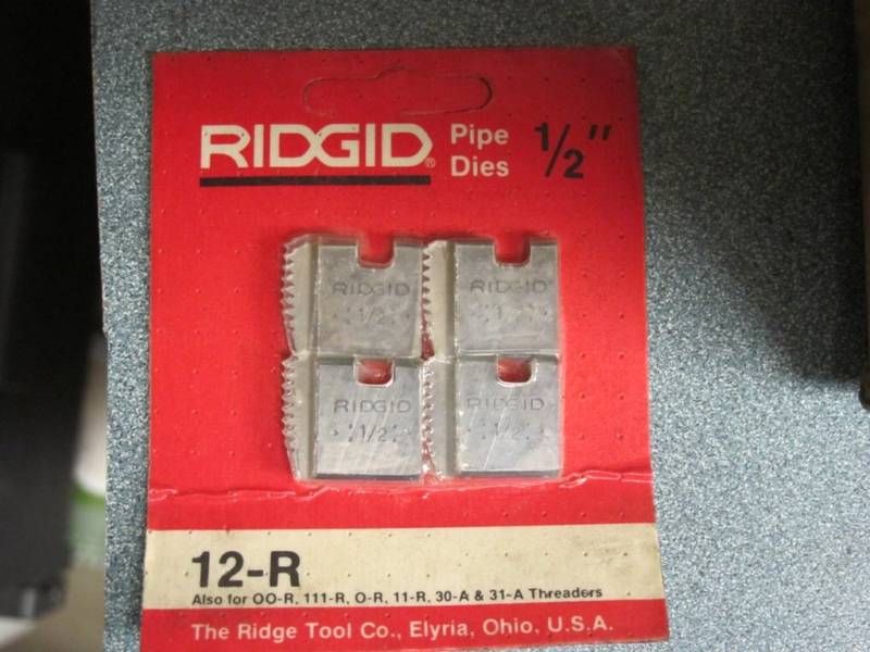 Ridgid 1/2 Replacement Dies, 12 R *NEW*  