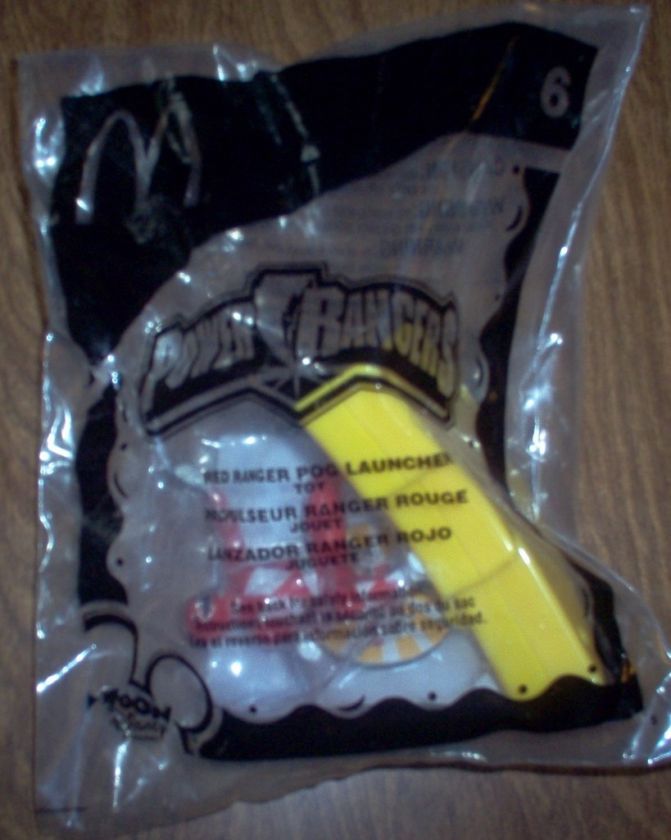 MCDONALDS 2005 POWER RANGERS #6 RED RANGER POG LAUNCHER NIP  