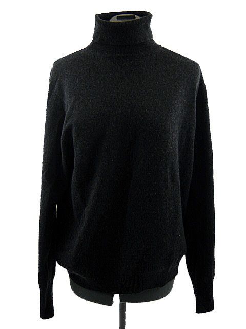 Glen Lyon Dark Grey Cashmere Turtleneck Sweater Size M  