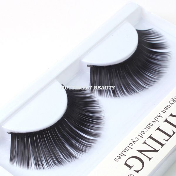 10 Pairs Black long Natural Fales Eyelashes eye lash Make up with glue 