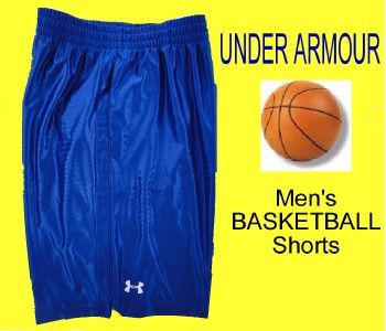 NEW Mens UNDER ARMOUR Royal Blue HeatGear BASKETBALL SHORTS 3XL  