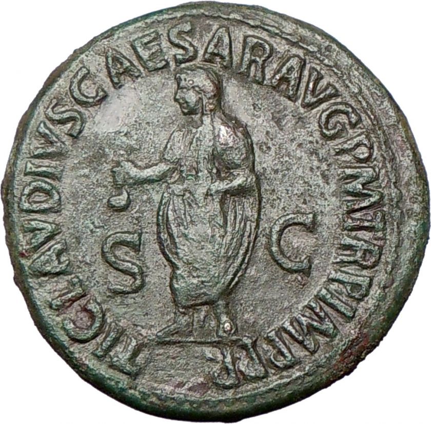   of his diseased mother antonia ad37 bronze dupondius 31mm 17 43 gm