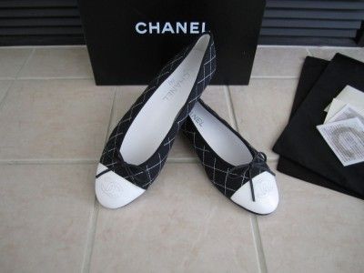 BN Chanel Quilted Ballerina Flats Shoes Size 9 39 $725  