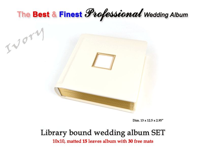 Venice Professional wedding album (10x10, 15L, Ivory)  