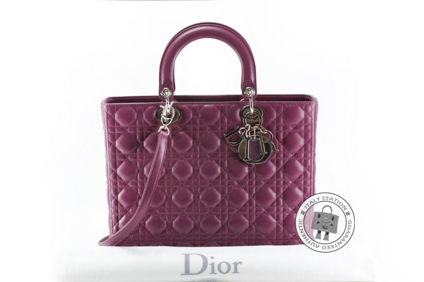 MPRS NEW DIOR CAL44560 LADY DIOR HORTENSIA LAMBSKIN TOTE BAG GHW 