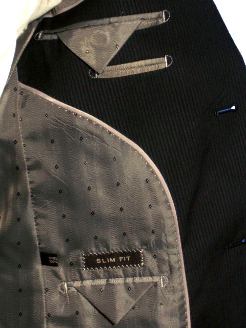 Profile Charcoal Herringbone Slim Cut Mens Dress Suit  