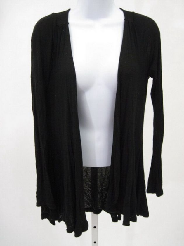 ZARA BASIC Black Open Front Cardigan Size Medium  