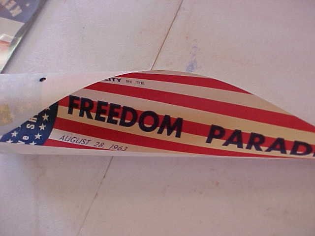 1963 MARCH ON WASHINGTON Civil Rights OVERCOME Pennant Flag FREEDOM 