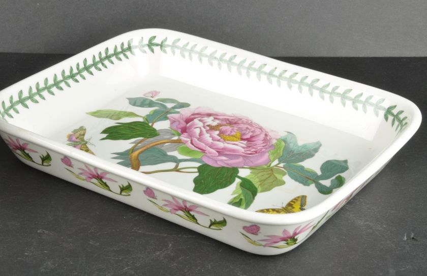 PORTMEIRION BOTANIC GARDEN 4 PC. LOT BAKING DISH, CASSEROLE, TRIVETS 