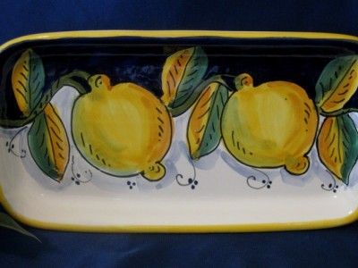 DERUTA ITALY Italian Pottery TUSCAN LEMONS SERVING PLATTER Antipasto 