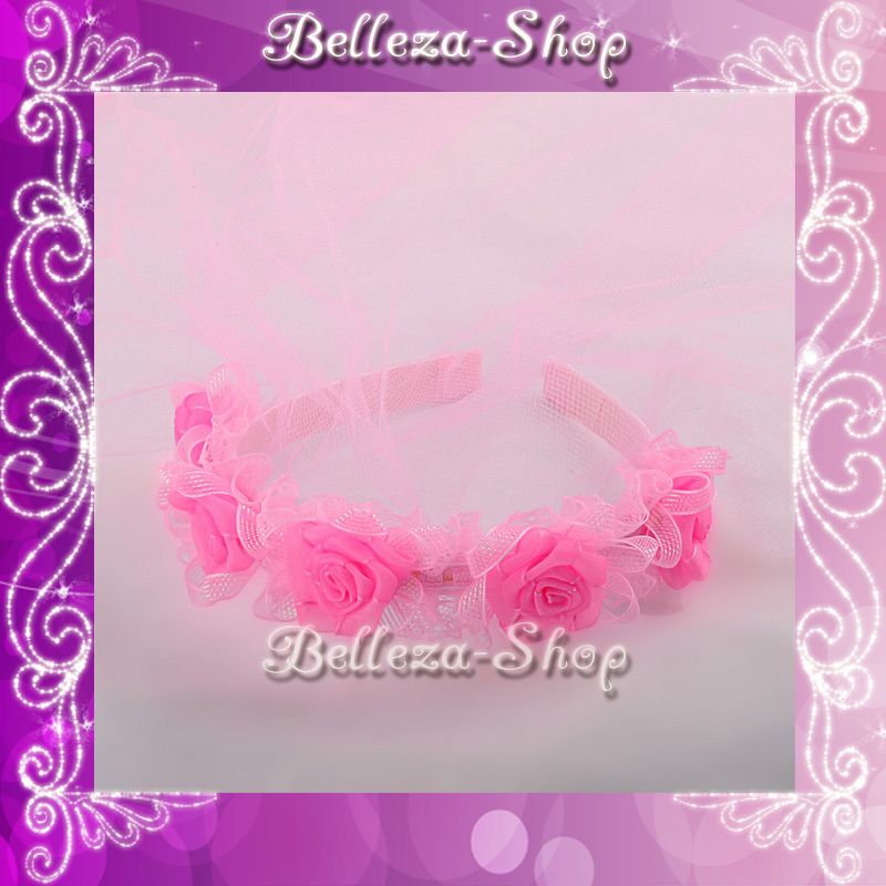 Pink Wedding Flower Girl Pageant Headdress Tiara 209V  