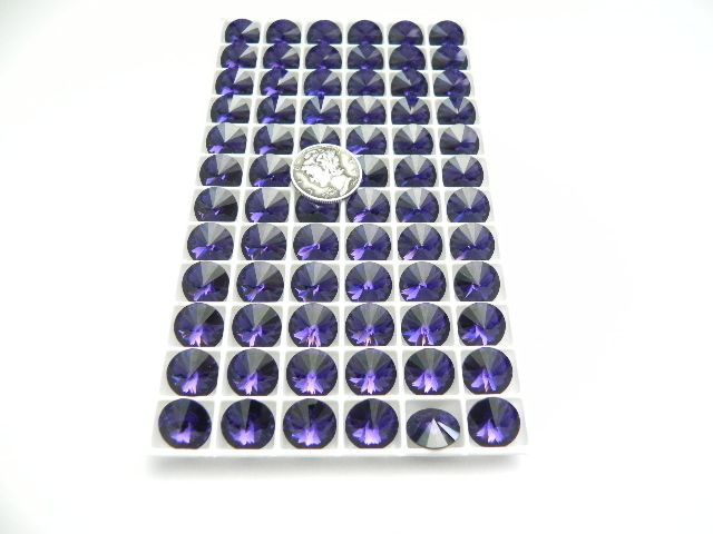 RARE SWAROVSKI 1122 PURPLE VELVET F 47SS RIVOLI STONES  