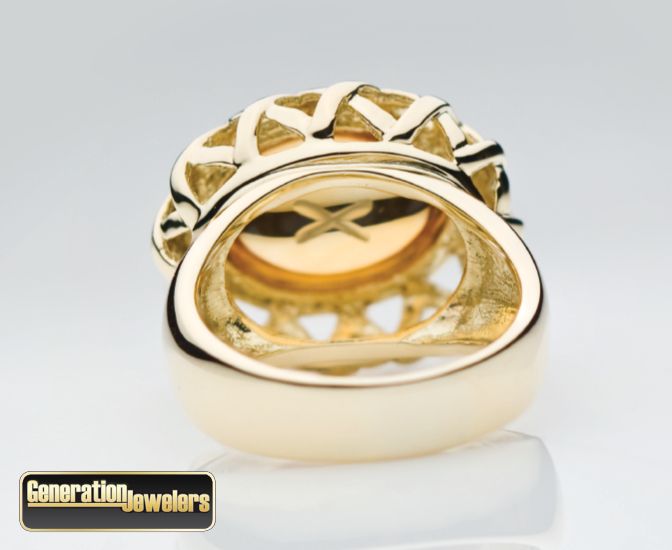 Amazing Tiffany & Co. via Paloma Picasso Citrine 18K Yellow Gold Ring 