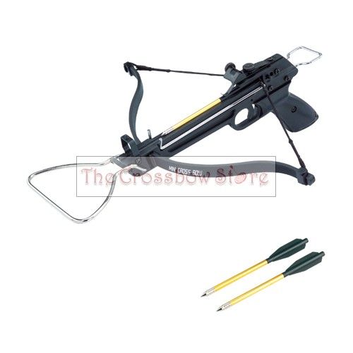 80 lbs Aluminum Body Pistol Crossbow Handgun 3 Arrows  