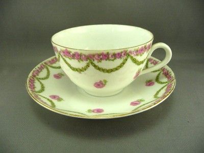 Royal Austria Pink Roses Cup & Saucer (s)  