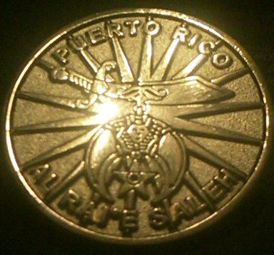 Puerto Rico Shriners AL Raie Saleh 4 Deluxe Lapel Pin  