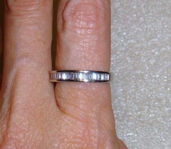 PLATINUM BAGUETTE DIAMOND BAND   SIZE 7   LB1259  