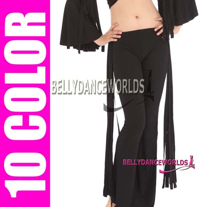 BELLY DANCE YOGA COSTUME TRIBAL PANTS TASSEL FRINGES TROUSERS 