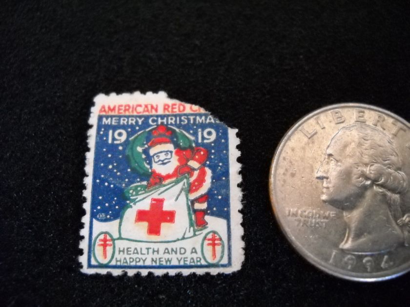 1919 AMERICAN RED CROSS CHRISTMAS CINDERELLA STAMP  