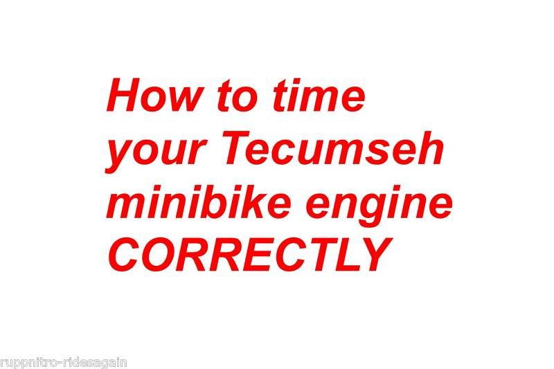 HOW TO time RUPP TECUMSEH point ignition 2 7hp horiz  