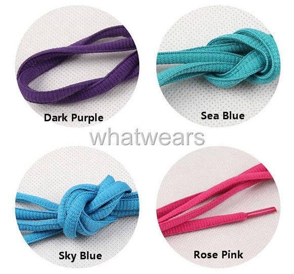 Canvas Athletic Shoelaces 23 Colors Shoe Laces S42  