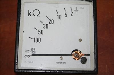 GOSSEN 1000+ K Omega Panel Meter 400uA  