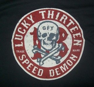 LUCKY 13 Speed Demon black NEW t shirt Tee t shirt rockabilly M