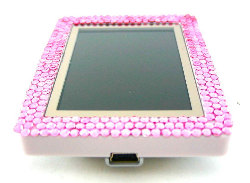 Pink Crystal Small Desktop Digital Photo Picture Frame  