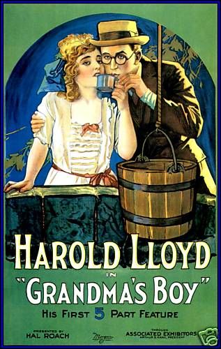 CLASSIC MOVIE POSTER Grandmas Boy, Harold Lloyd, 1922  