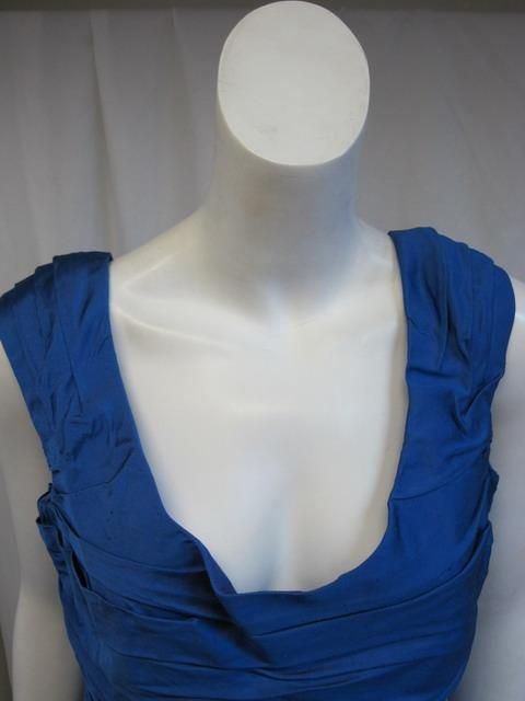   cobalt blue fabric 100 % silk approximately 21 1 2 l sku msl 020711 a