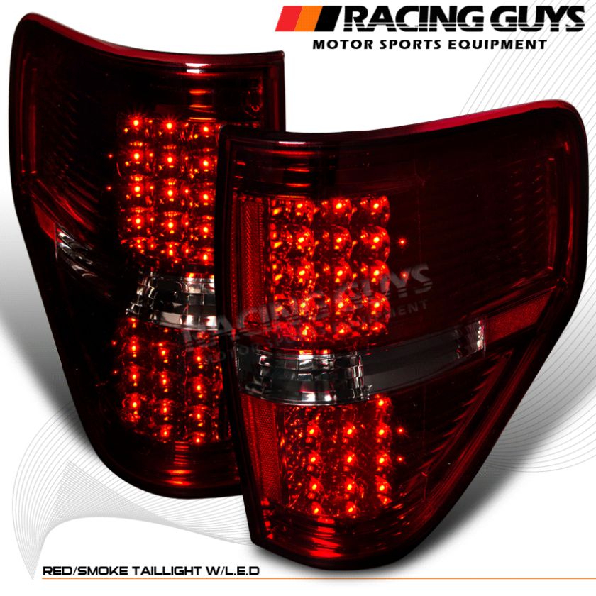 2009 2011 FORD F150 PAIR SMOKE LED TAIL LIGHTS TURN SIGNAL BACK UP 