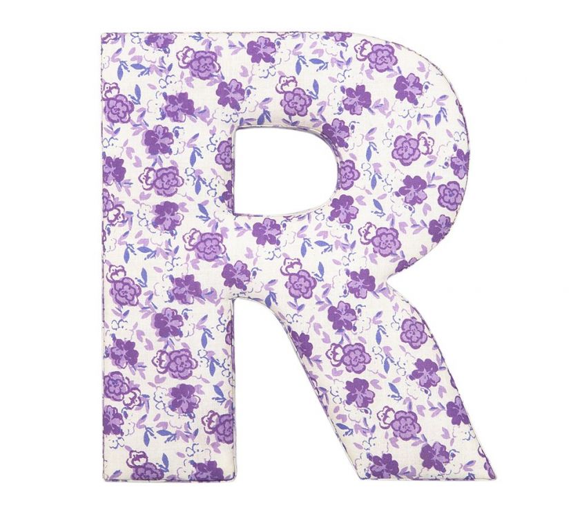 POTTERY BARN LETTER R PURPLE NEW NIP  