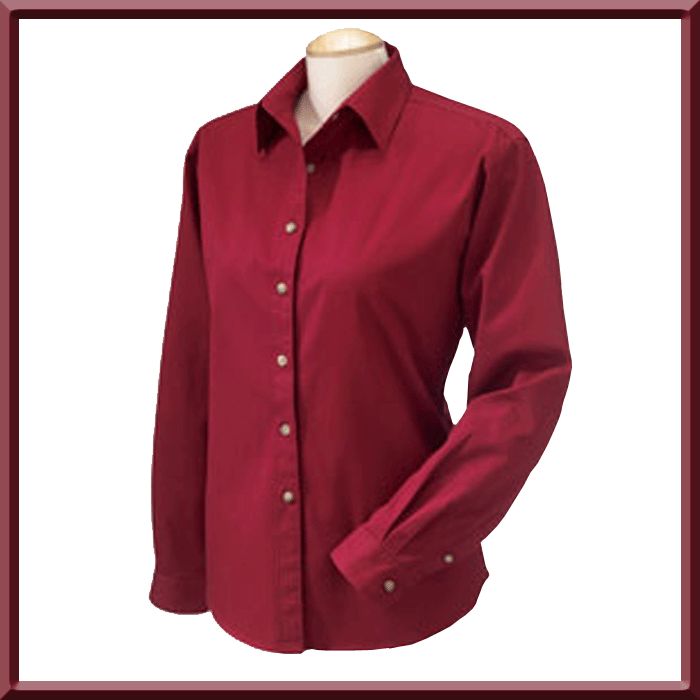 Devon & Jones Womens Titan Twill Button Down Shirt S,M,L,XL,2X 100% 