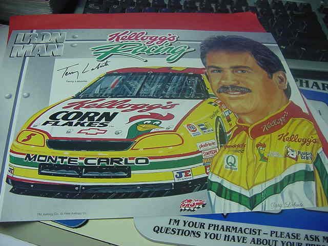 Terry Labonte Kelloggs #5 postcard Iron Man 1996  