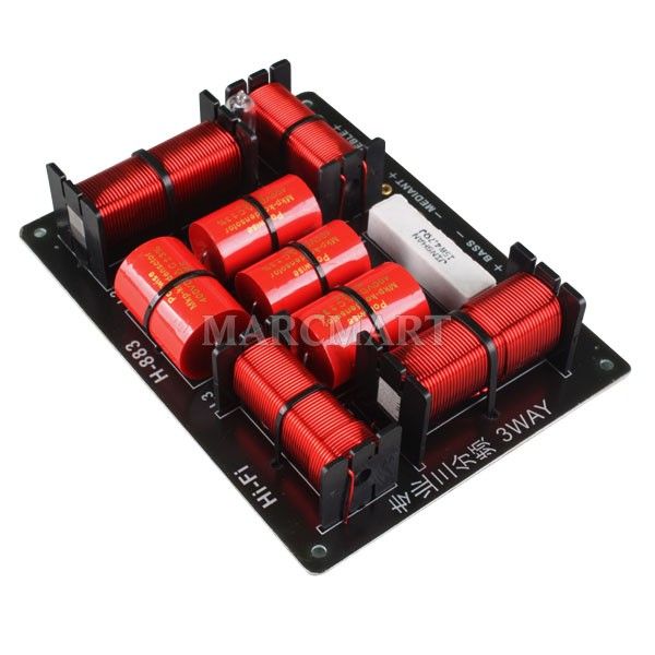 Quality 3 Way Crossover Filters 400W 1250Hz   5000Hz f Speakers Hi Fi 