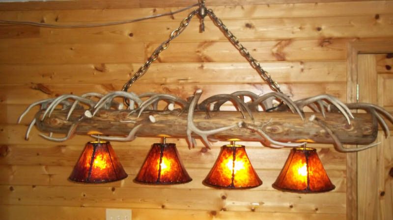 RUSTIC POOL TABLE LIGHT, GREAT FOR LOG HOME LIGHTING  