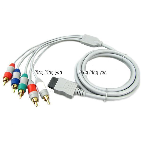 Component HD HDTV AV Adapter Cable Audio Video 5  RCA For Nintendo Wii 